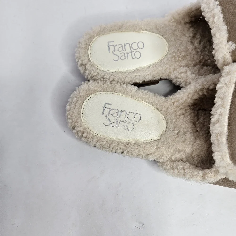 Franco Sarto Mules Fleece Shoes Size 10 M Heel To Toe 11.5" - Picture 5 of 13